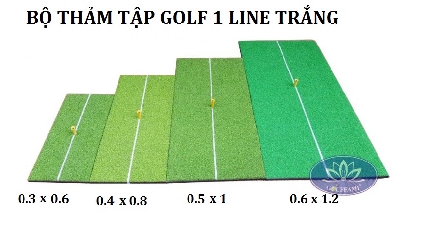 Bộ thảm tập golf 1 line với các kích thước