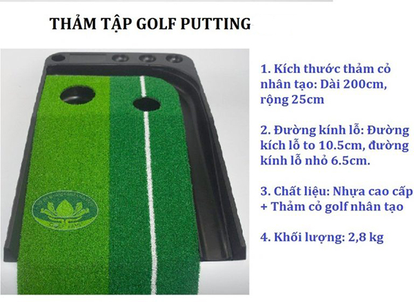 Thảm tập Golf Putitng nhựa Gomi22