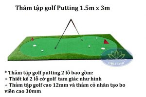 Thảm tập putting golf 1.5m x 3m